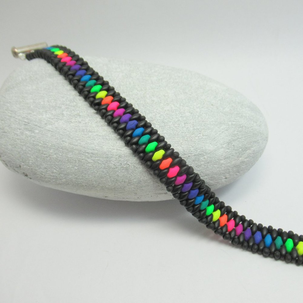 Neon and Black Superduo bracelet
